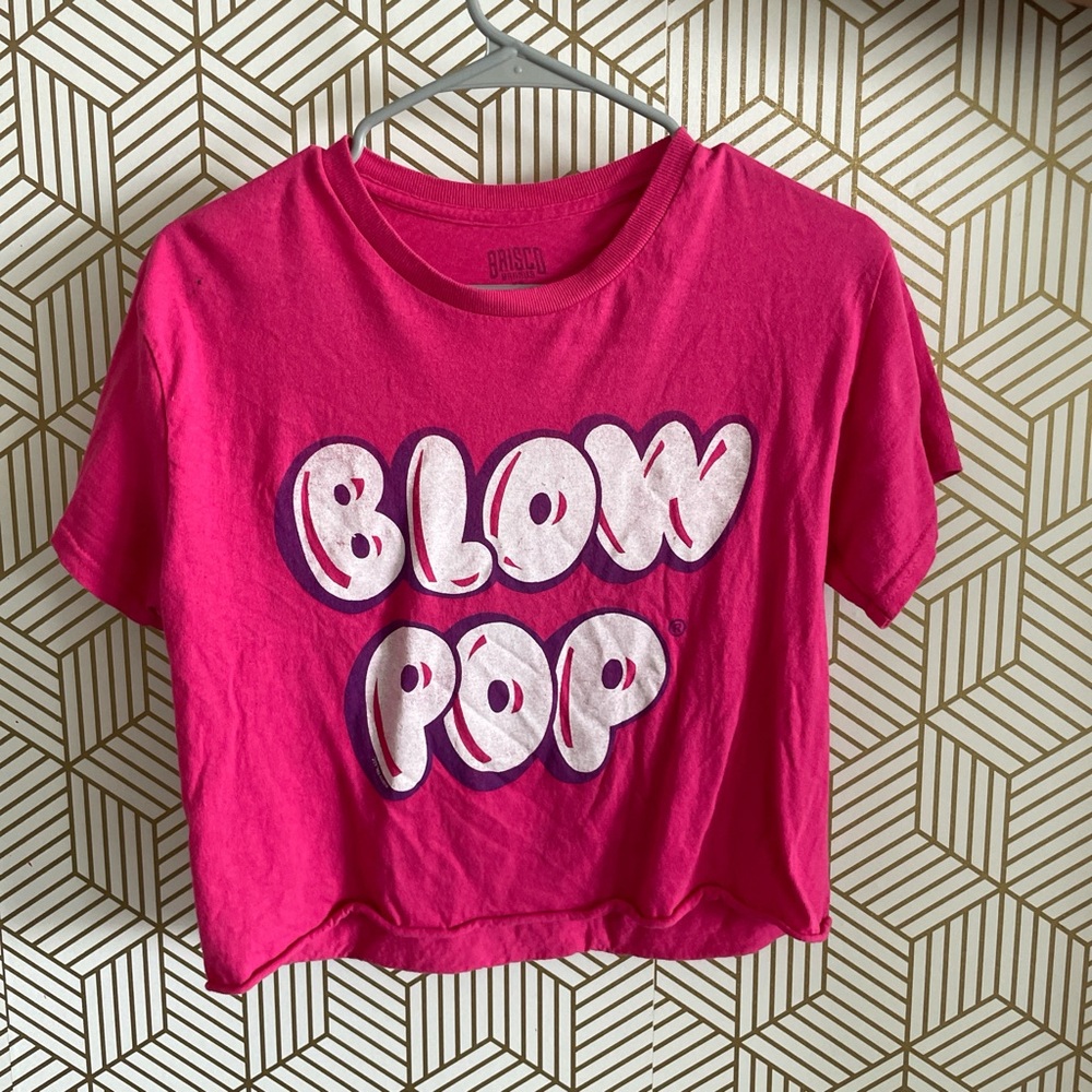 Hot pink blow up crop top